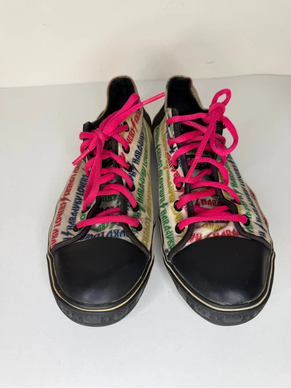 Harajuku Lovers Womens 9 Low Top Canvas Sneaker Tennis Shoe Anime Multicolor